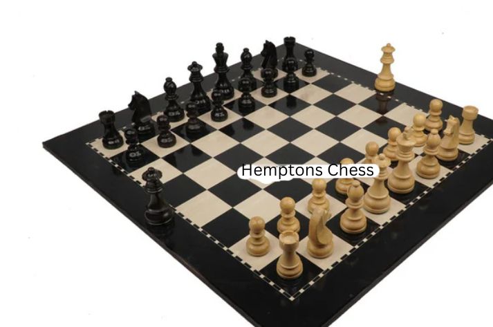 19" Wooden Laminated Chess Board Game with 3.75" Staunton Style Wooden Chess Pieces