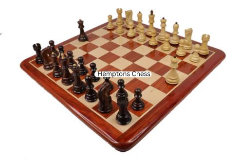 21" Flat Style Personalized Wooden Chess Board Game Set with Zagreb 51' Chess Pieces and Chess Box - Handcrafted by Premium Quality Budrosewood