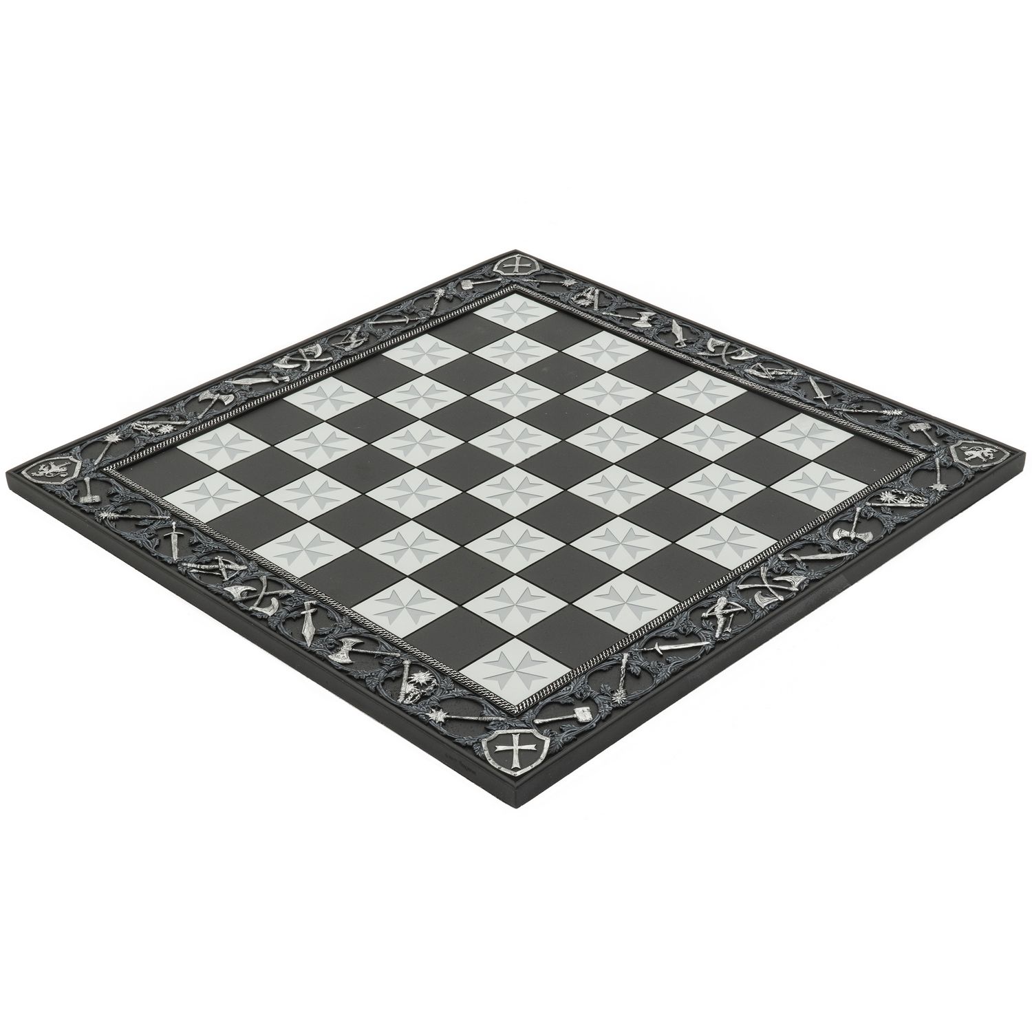 17.7 Inch Hand-Painted Templar Solid Resin Chessboard