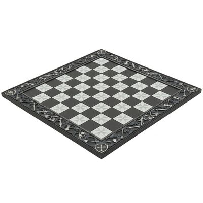 17.7 Inch Hand-Painted Templar Solid Resin Chessboard