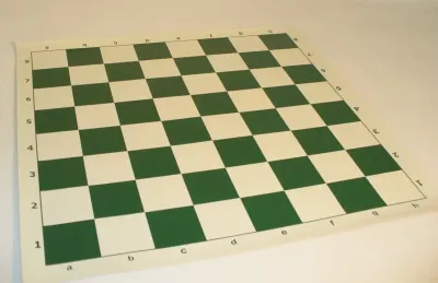 Vinyl Rubber Rollup FIDE Tournament Standard Professional Chess Mat 20 x 20 Green