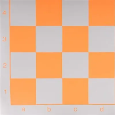 20" Vinyl Roll-up Chess Board orange