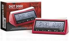 DGT 3000 Chess Clock with velvet pouch