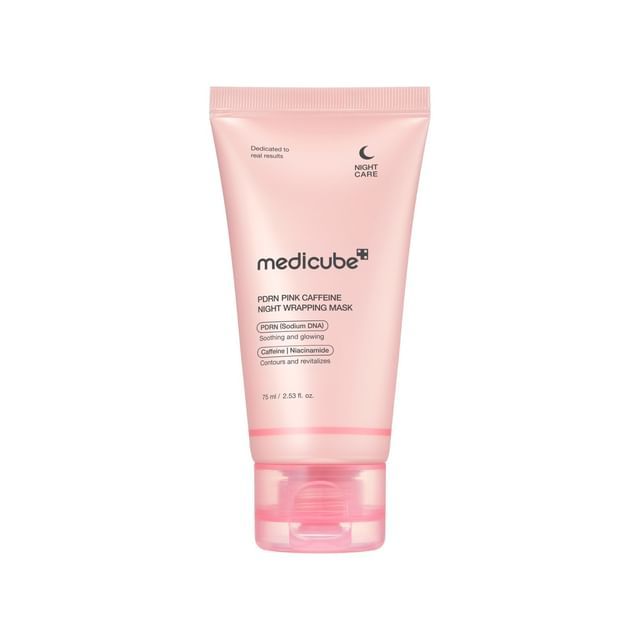 [Medicube]  PDRN PINK CAFFEINE NIGHT WRAPPING MASK 75ML