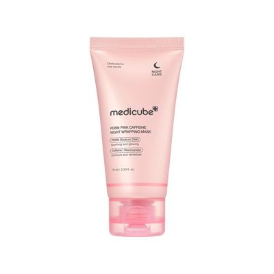 [Medicube]  PDRN PINK CAFFEINE NIGHT WRAPPING MASK 75ML