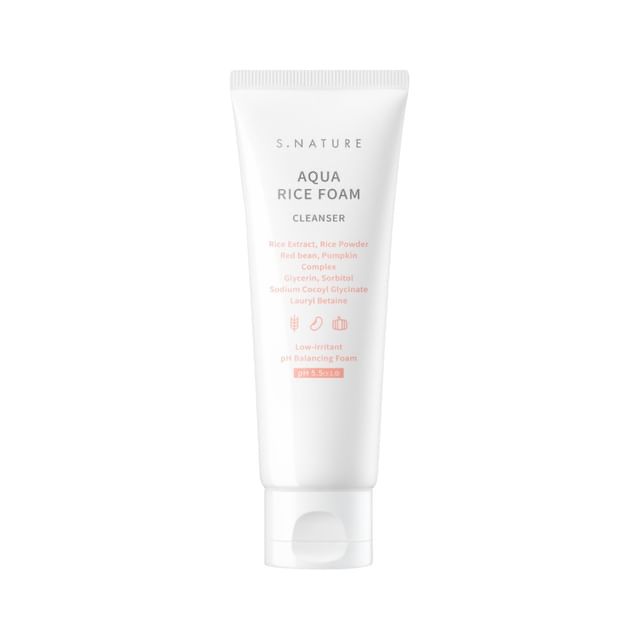 [S.NATURE] Aqua Rice Foam Cleanser 80ml