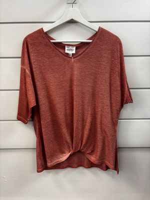 Peach Twist Shirt - Size Small