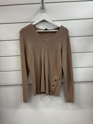 C2569 Brown Grommet Sweater