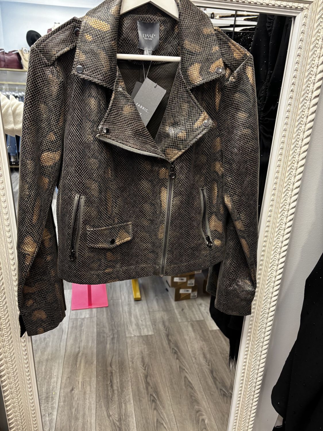 Amelia Moto Jacket size Large, Size: Large