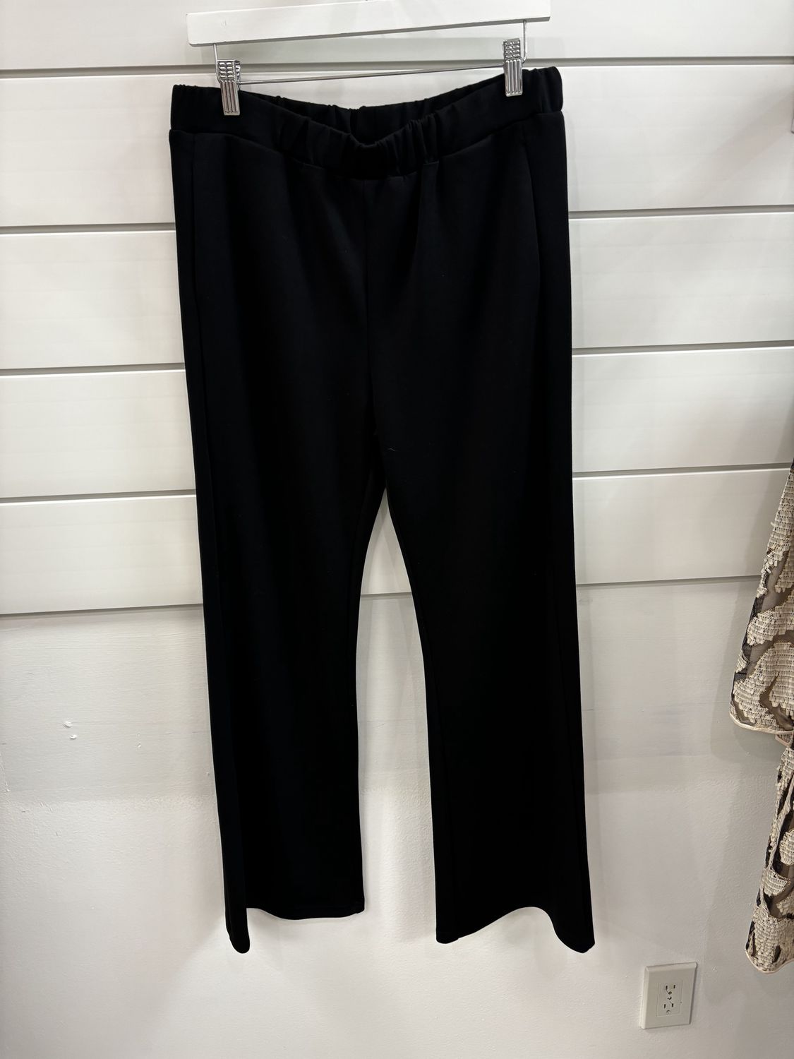 Black Flare Scuba Pants