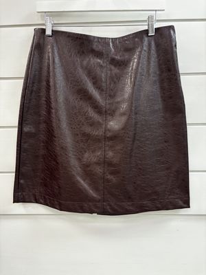 Chocolate Faux Leather Skirt
