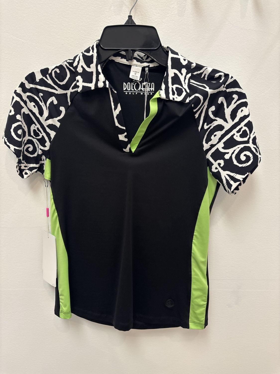 401 Black Short Sleeve Golf Top