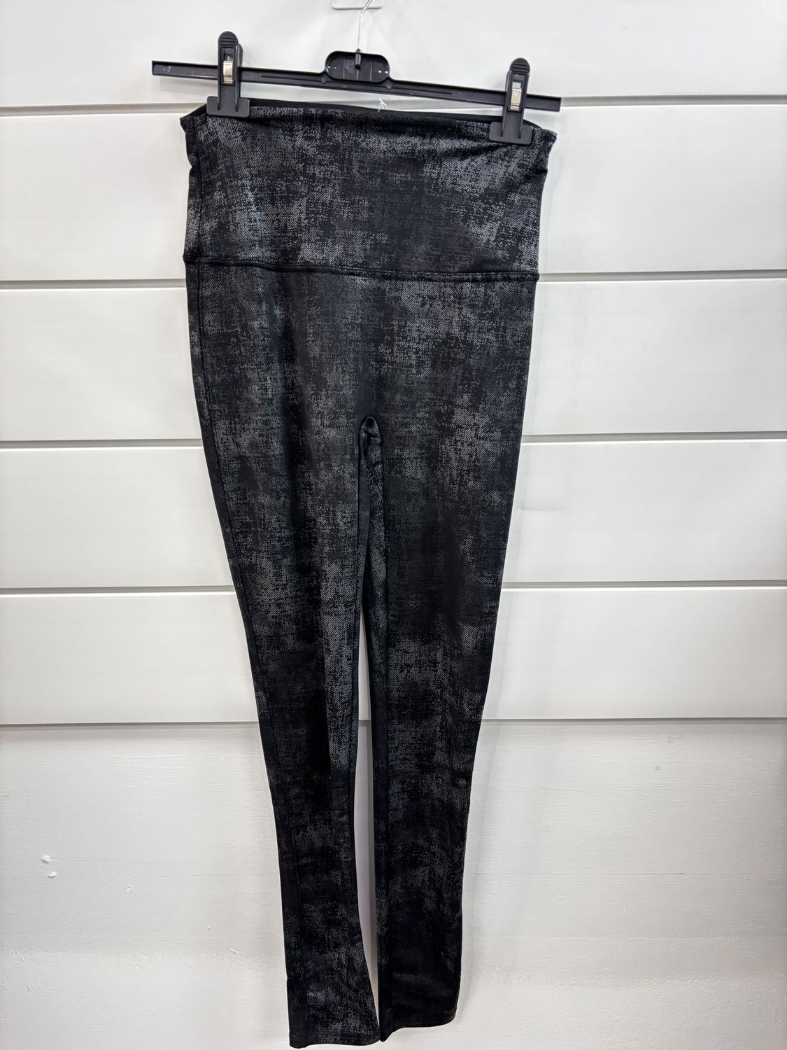 Black Faux Leather Leggings - Size Small