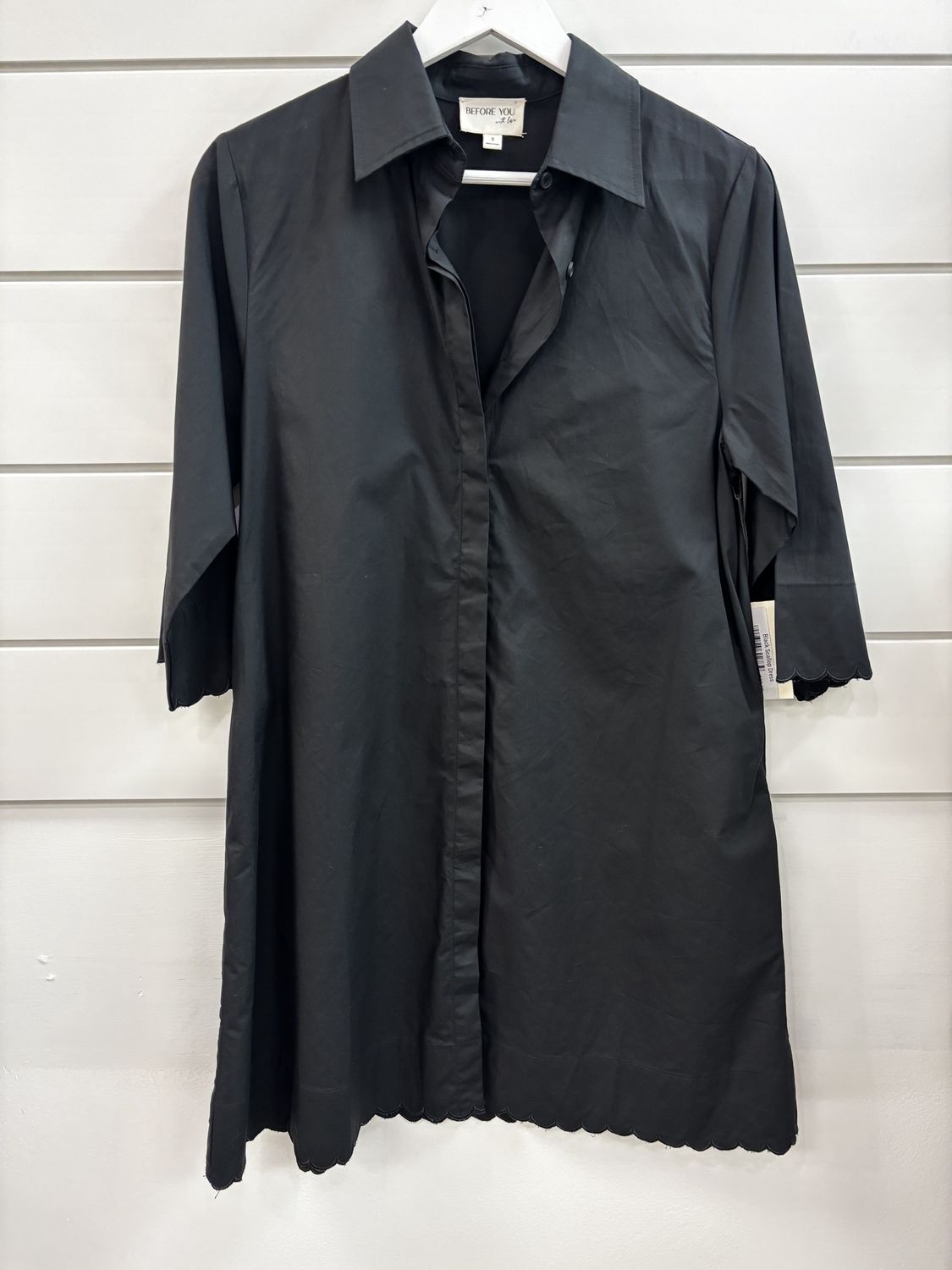 Black Scallop Dress, Size: Small