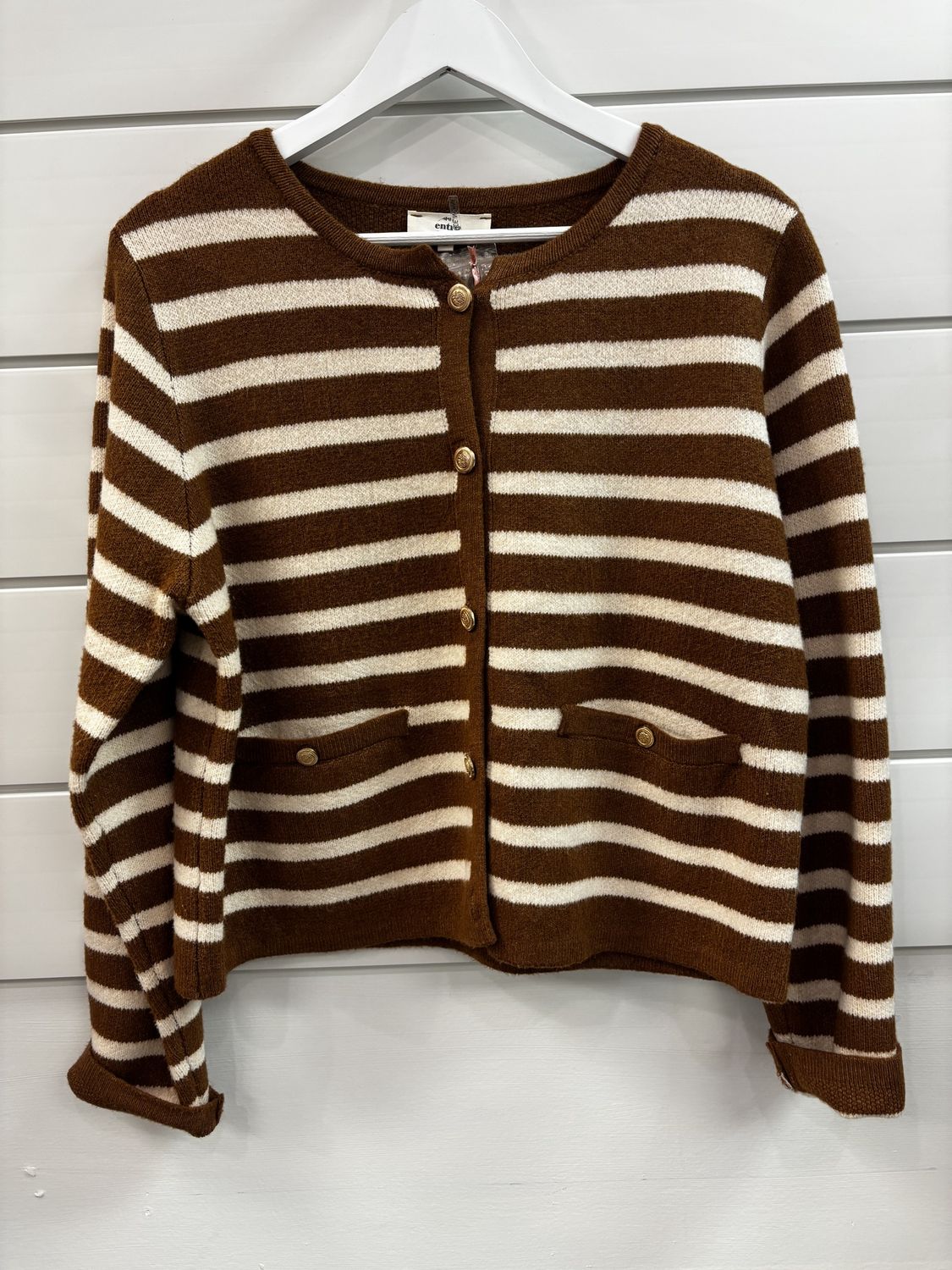Brown Stripe Sweater