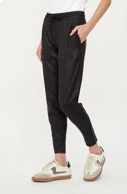 Black Coated Jogger Straight