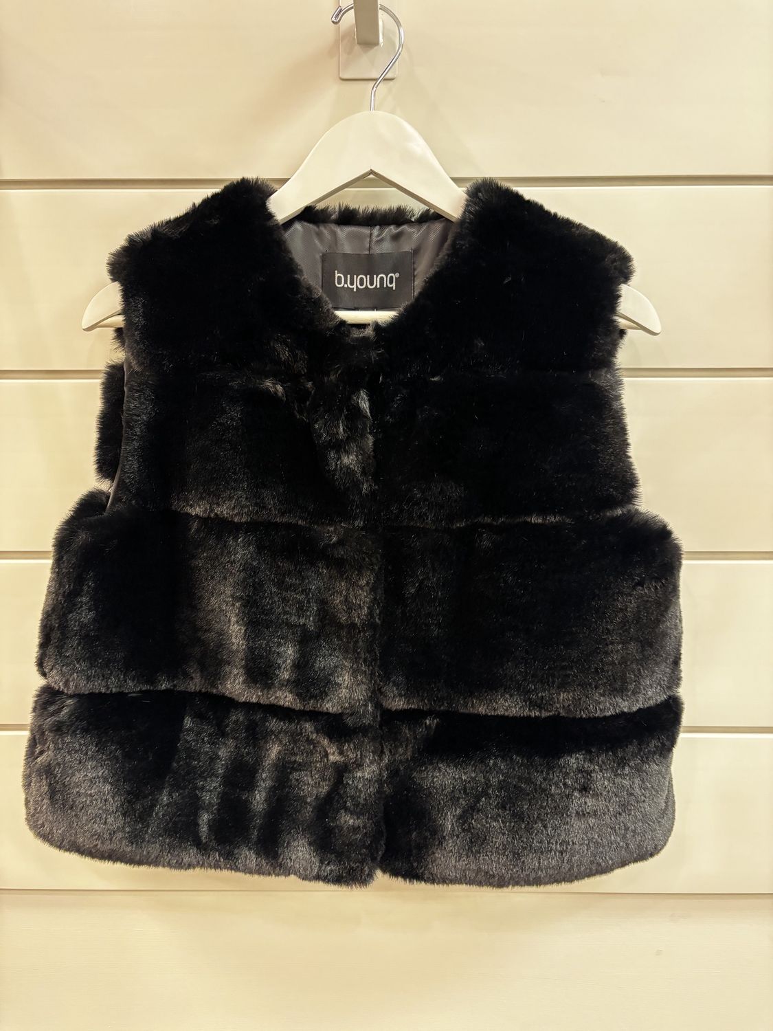 Black Faux Fur Vest