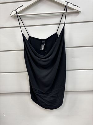 Black Cami with Drape Neck