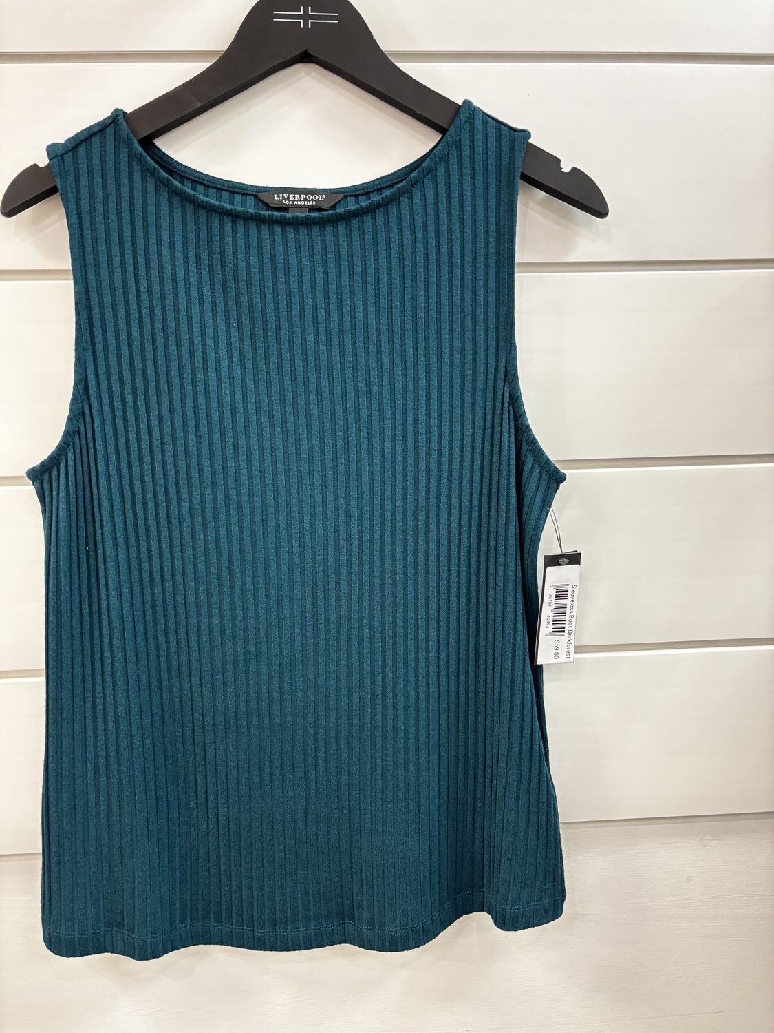 Dark Forest Boat Neck Layering Top, Size: Large