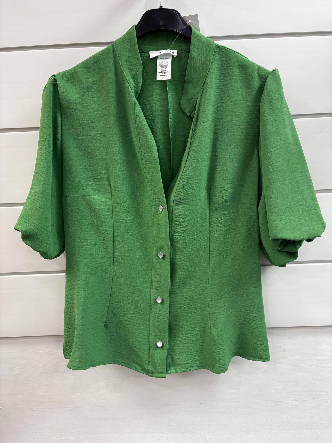 Green Puff Sleeve, Size: Medium