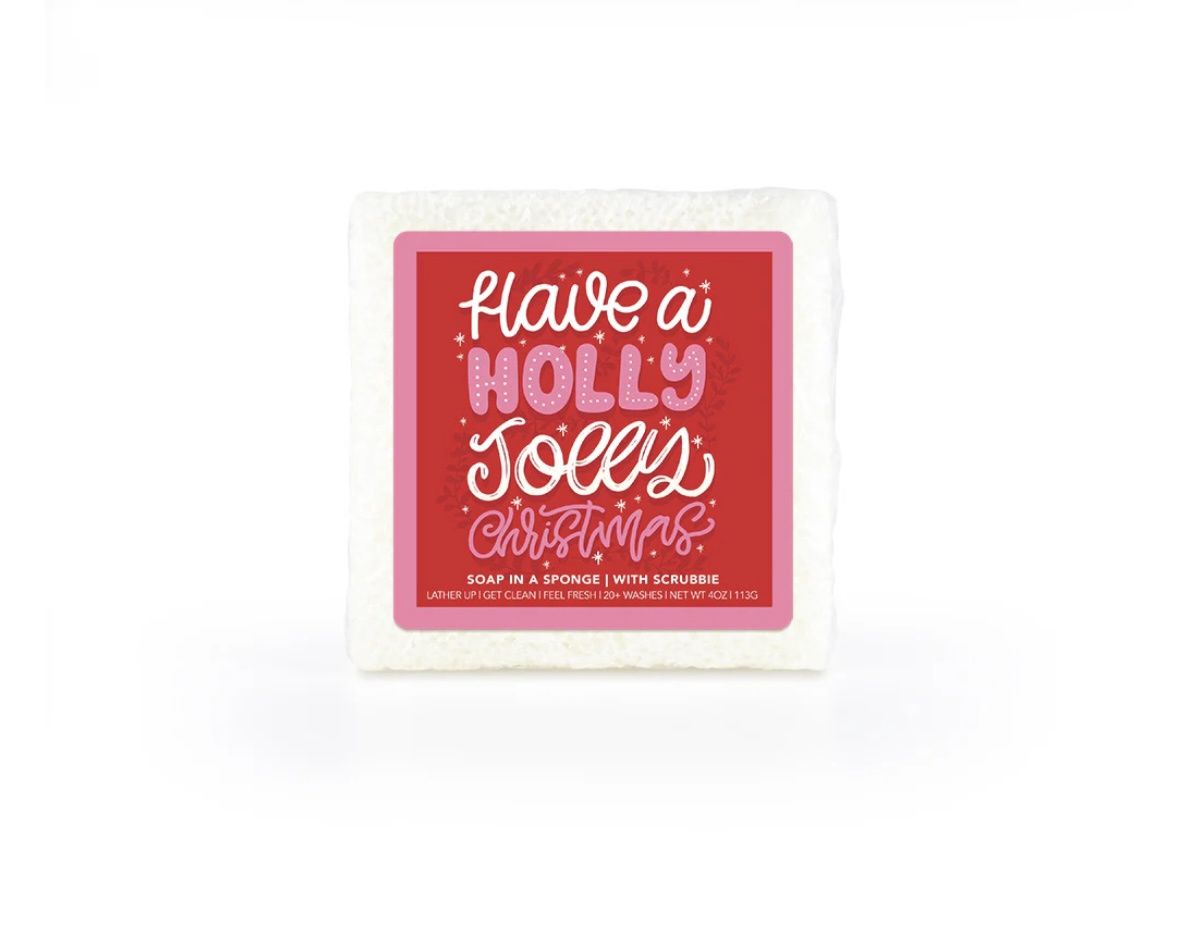 Holly Jolly Soap in a Sponge
