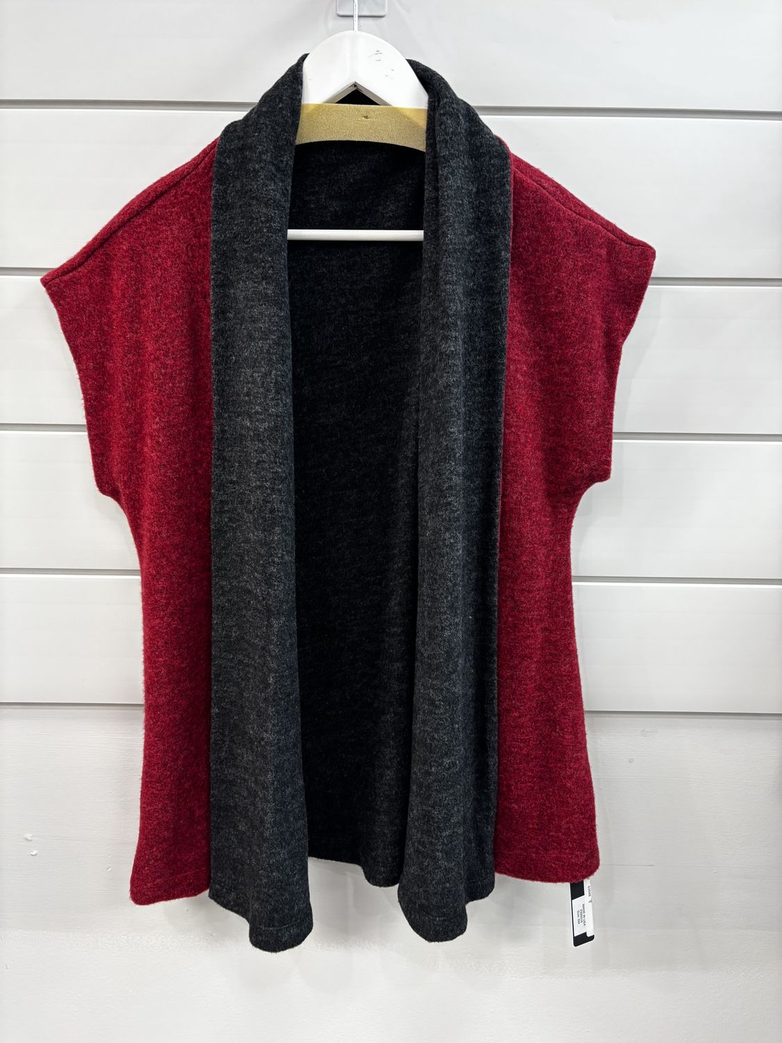 Red Black Reversible Vest - Size S/M