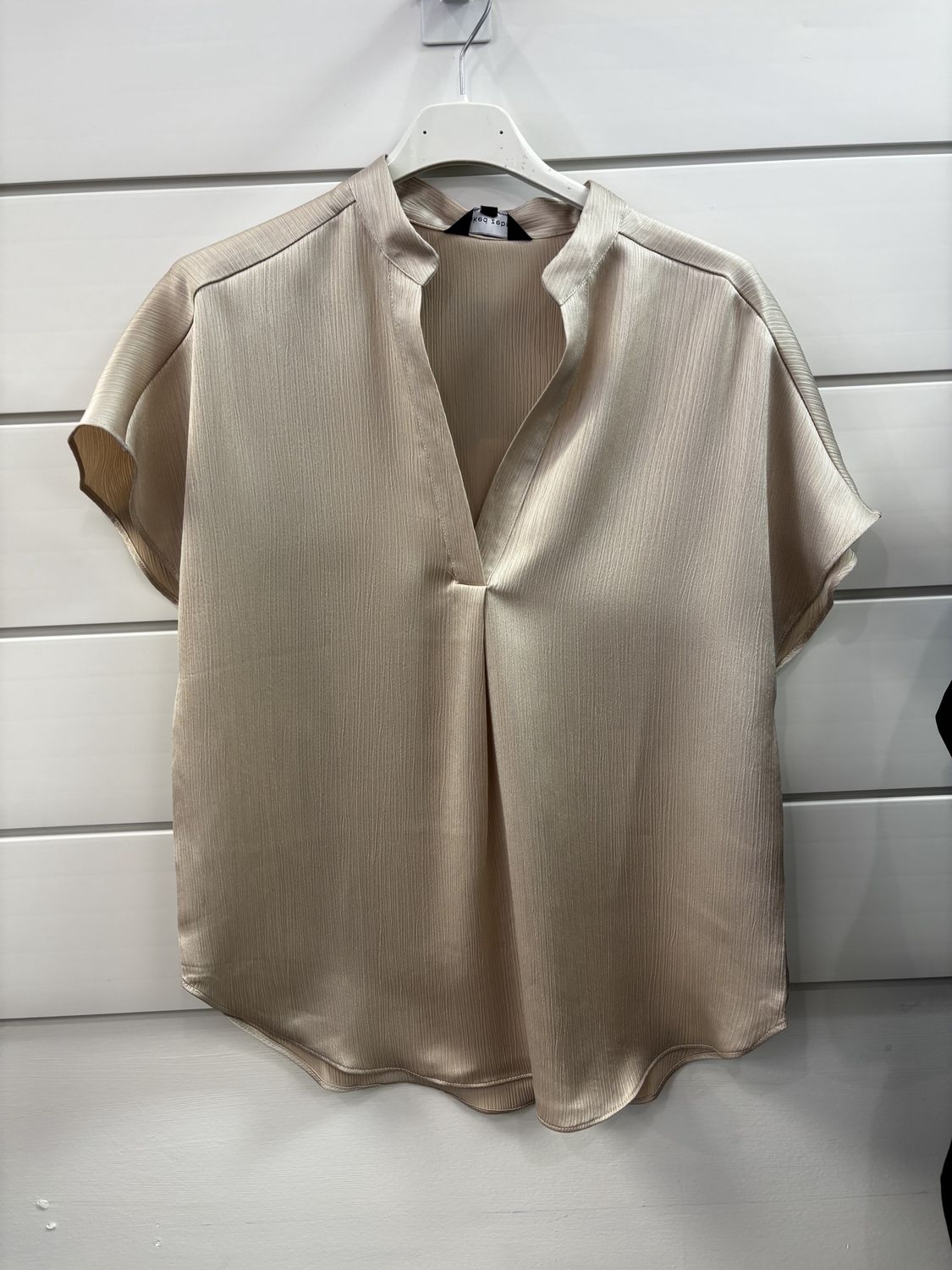 Gold Satin Shirt - size Small