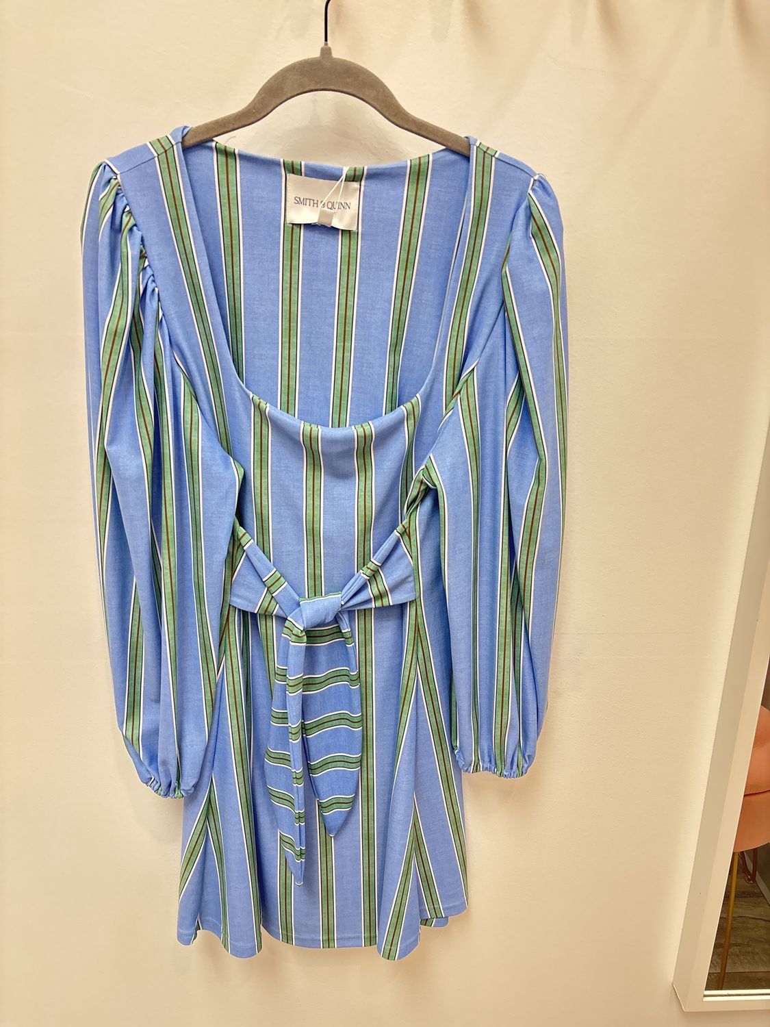 Hydrangea Stripe Dress size large