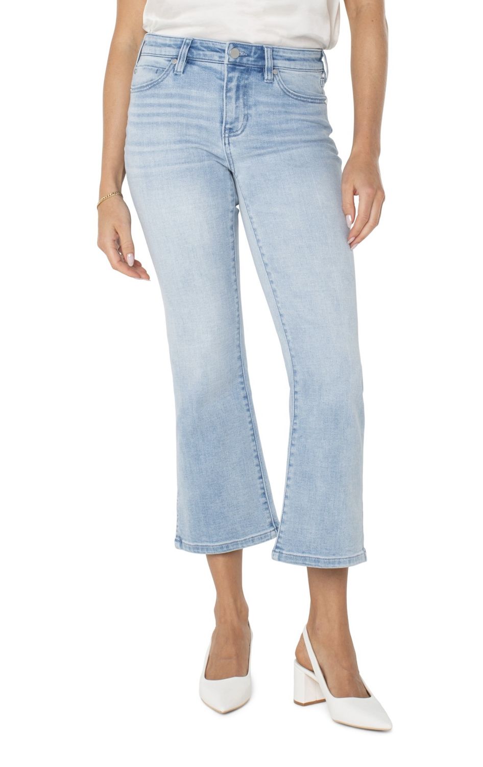 Lm7987f88 Hannah Crop Flare w Side Slit