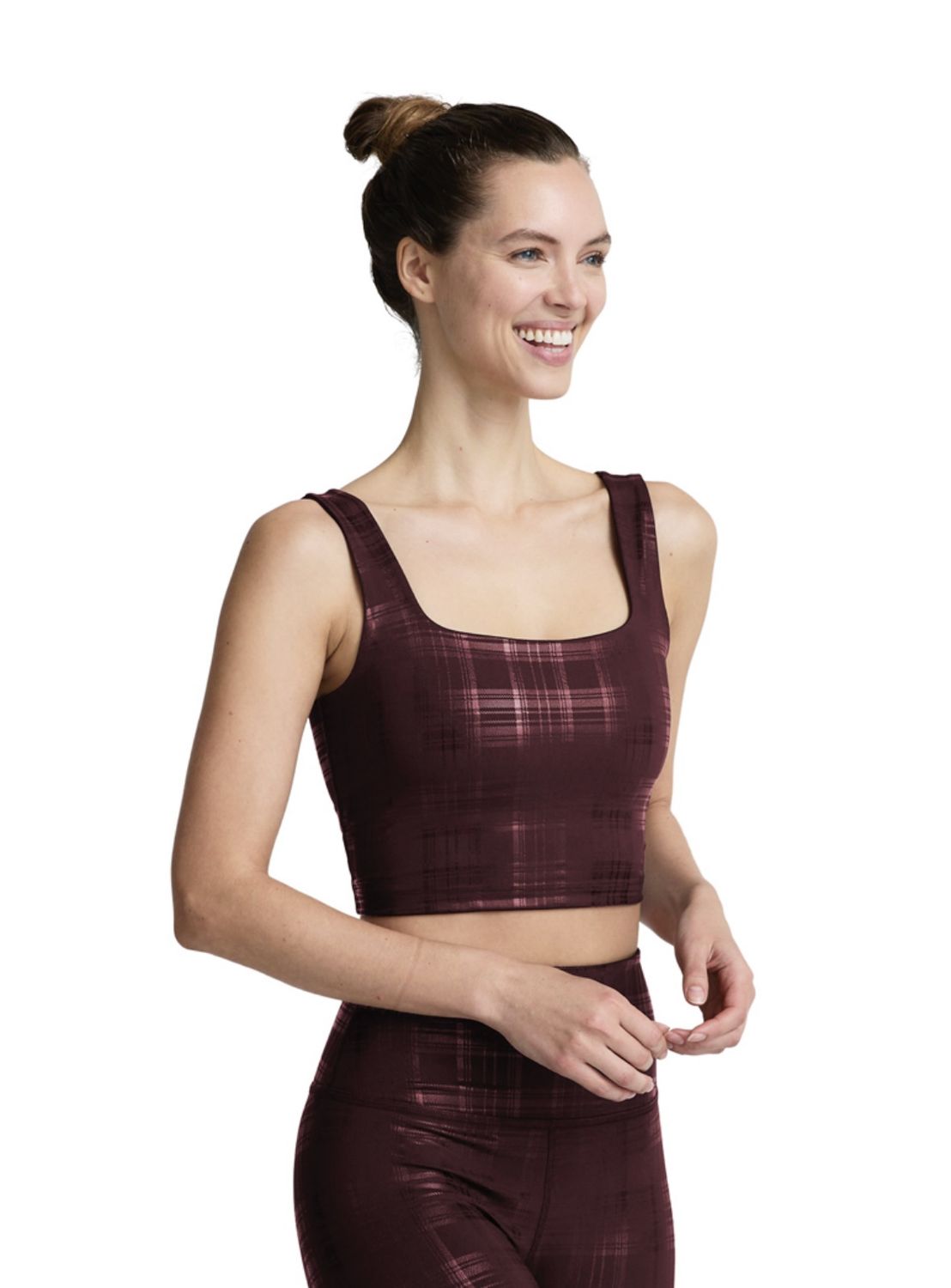 Plaid Burgundy Tank, Size: Large