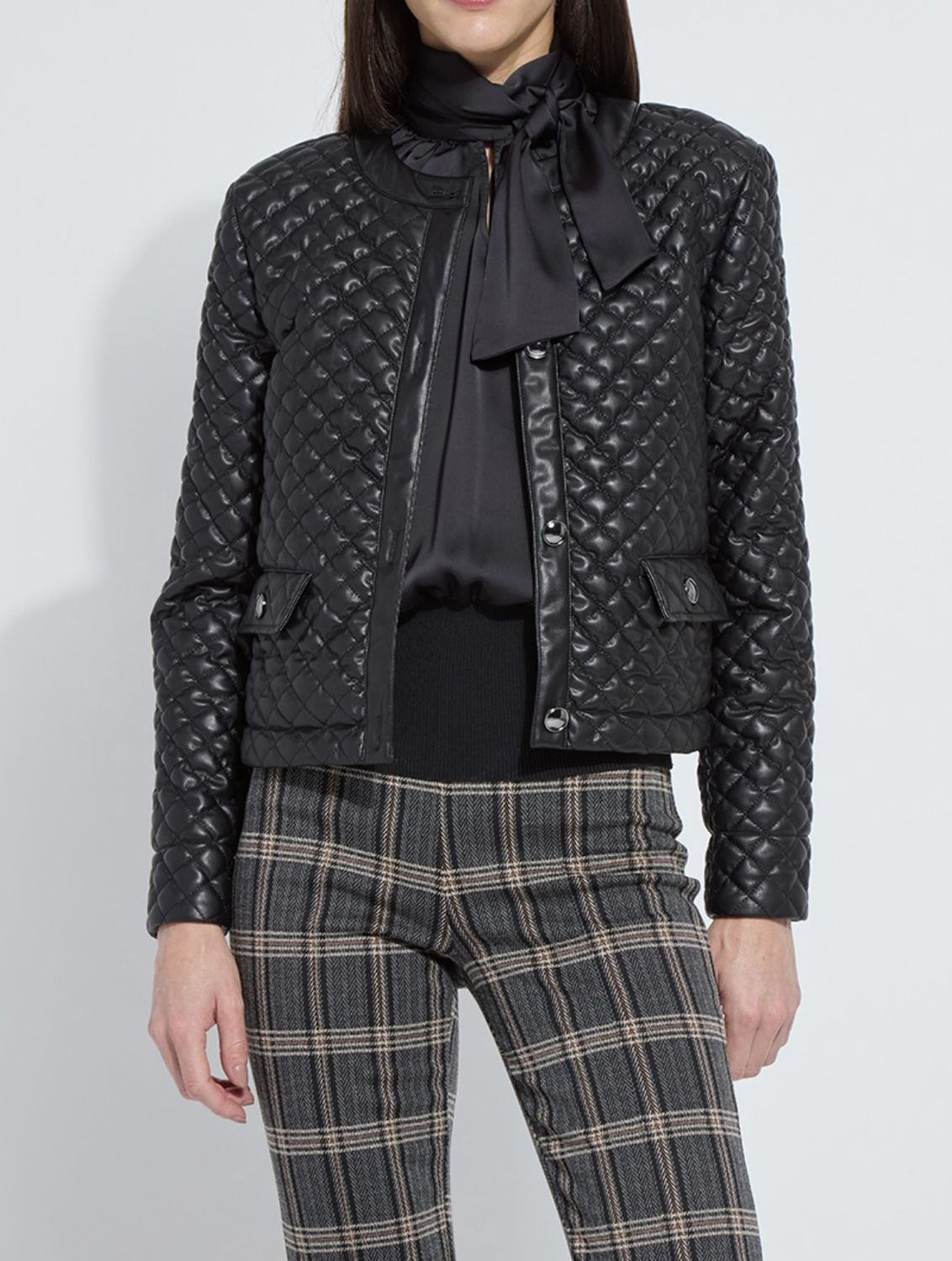 Black Quilted Jacket, Size: Small