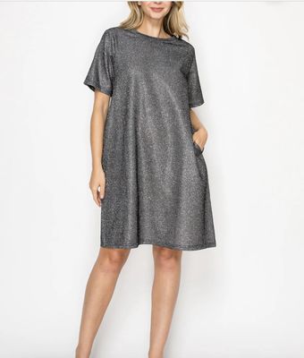 Silver Glitter Dress