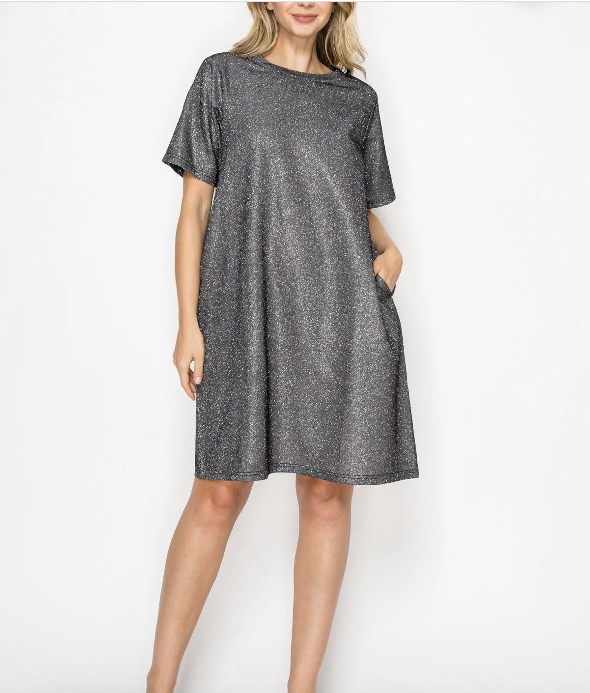 Silver Glitter Dress, Size: XSmall