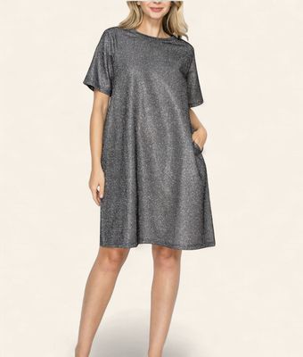 Silver Glitter Dress