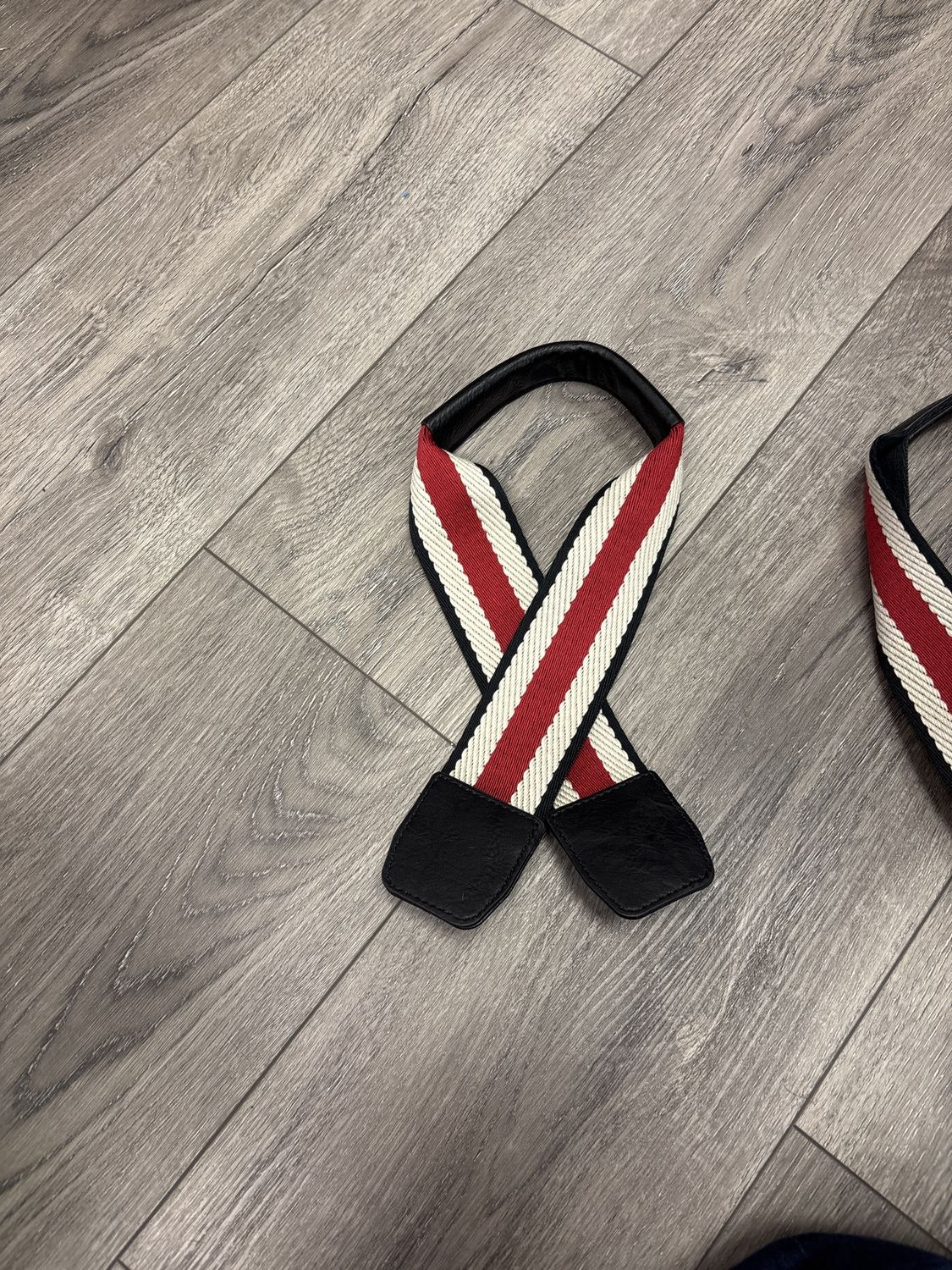 Fancy Strap for Tote Bag, Colour: Red and Black