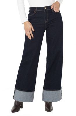 Lm4365vh Morgan Cuffed Wide Leg Indigo Rinse