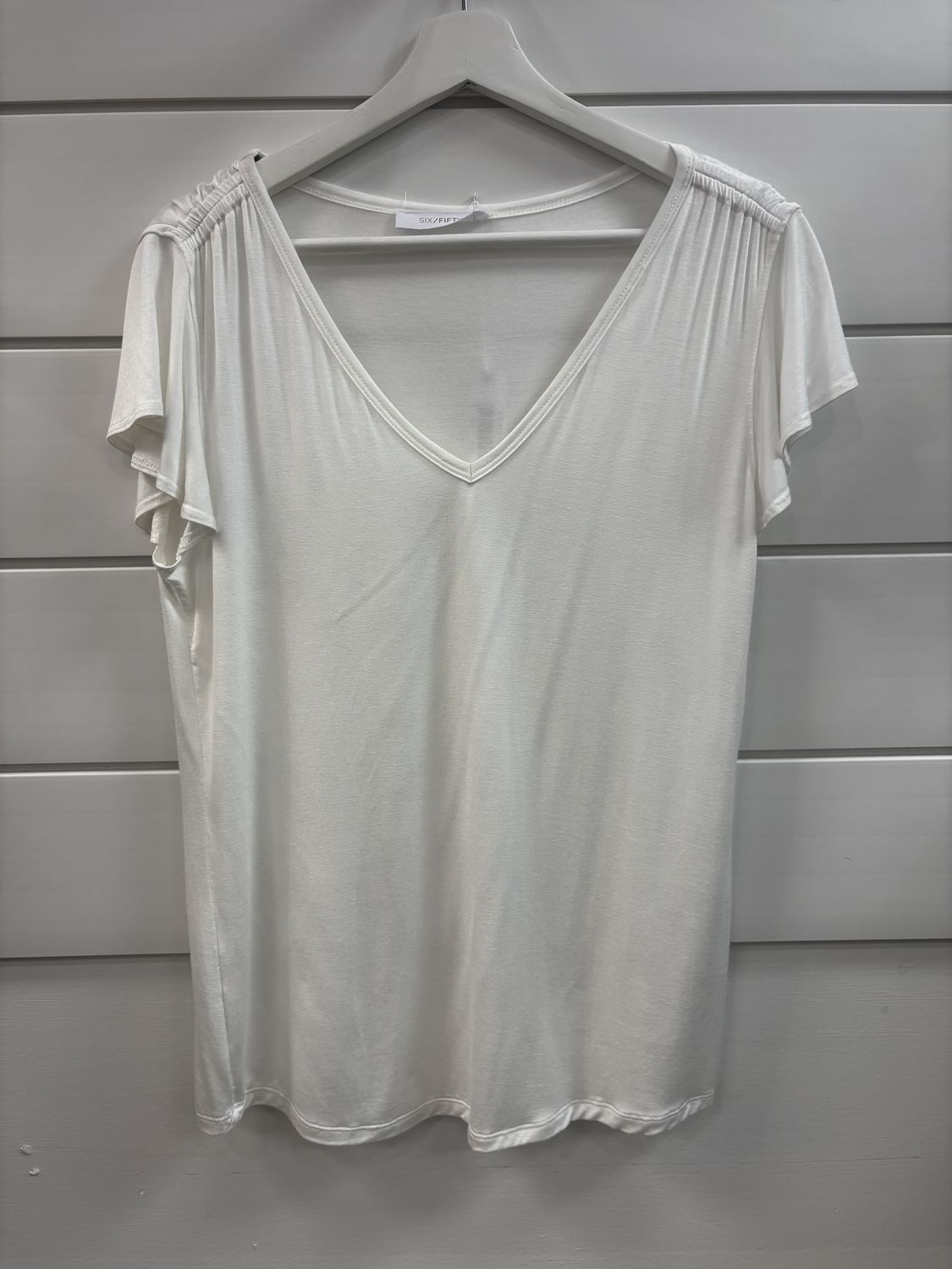 Off white Flutter Sleeve