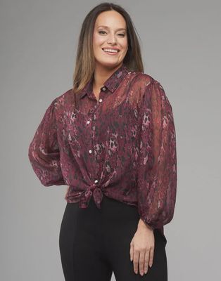 Pink Leopard Blouse Extra Small