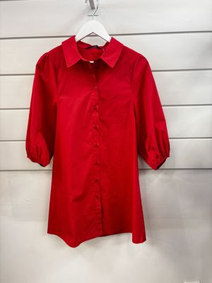 Red Poplin Dress