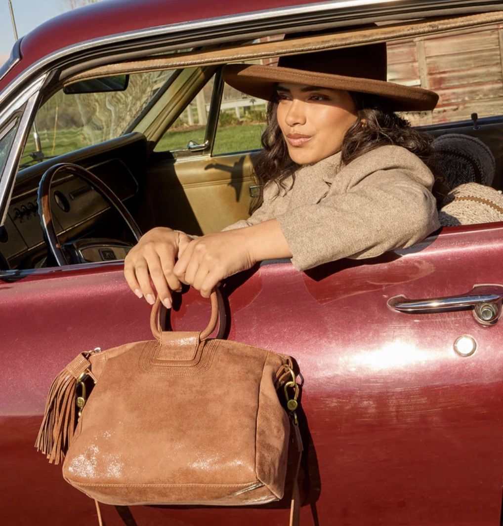 Sheila Medium  Satchel - Burnished Saddle