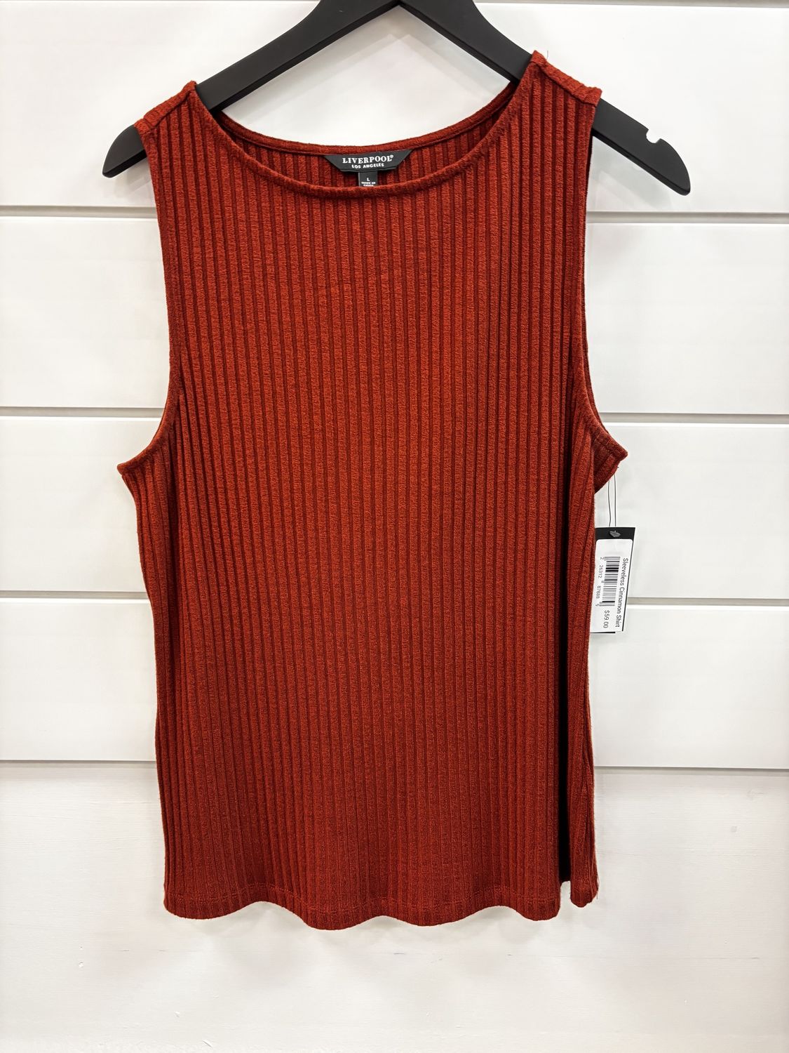 Sleeveless Cinnamon Shirt -Size Large