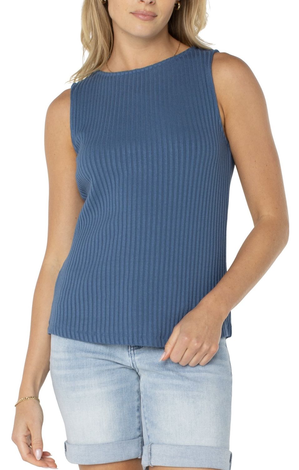 Lm8747k61 French Blue Scoop Sleeveless Top