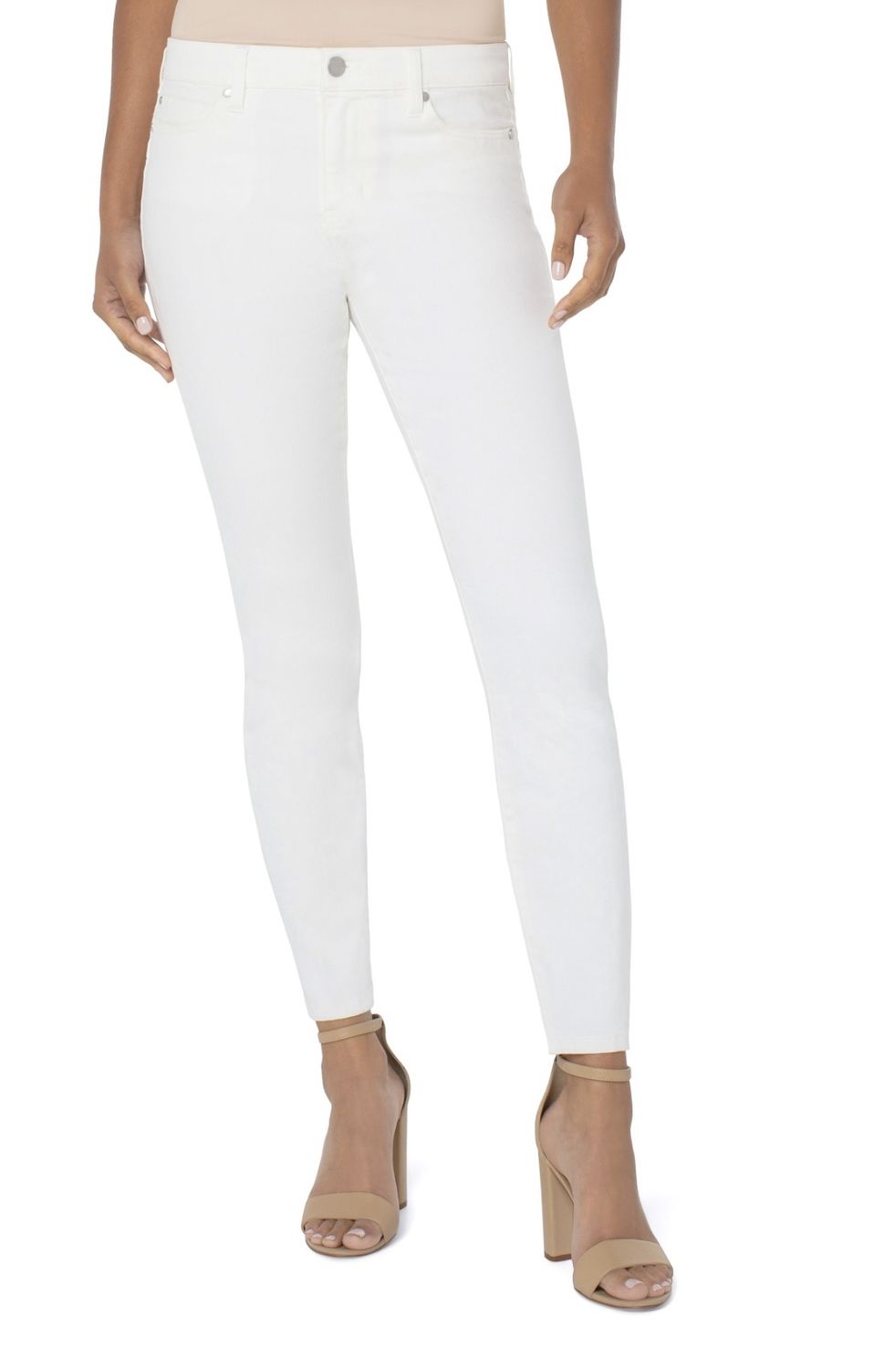 LM2545WF White Piper Skinny Jeans, Size: 2
