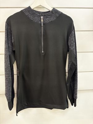Black Scuba Top with Contrast