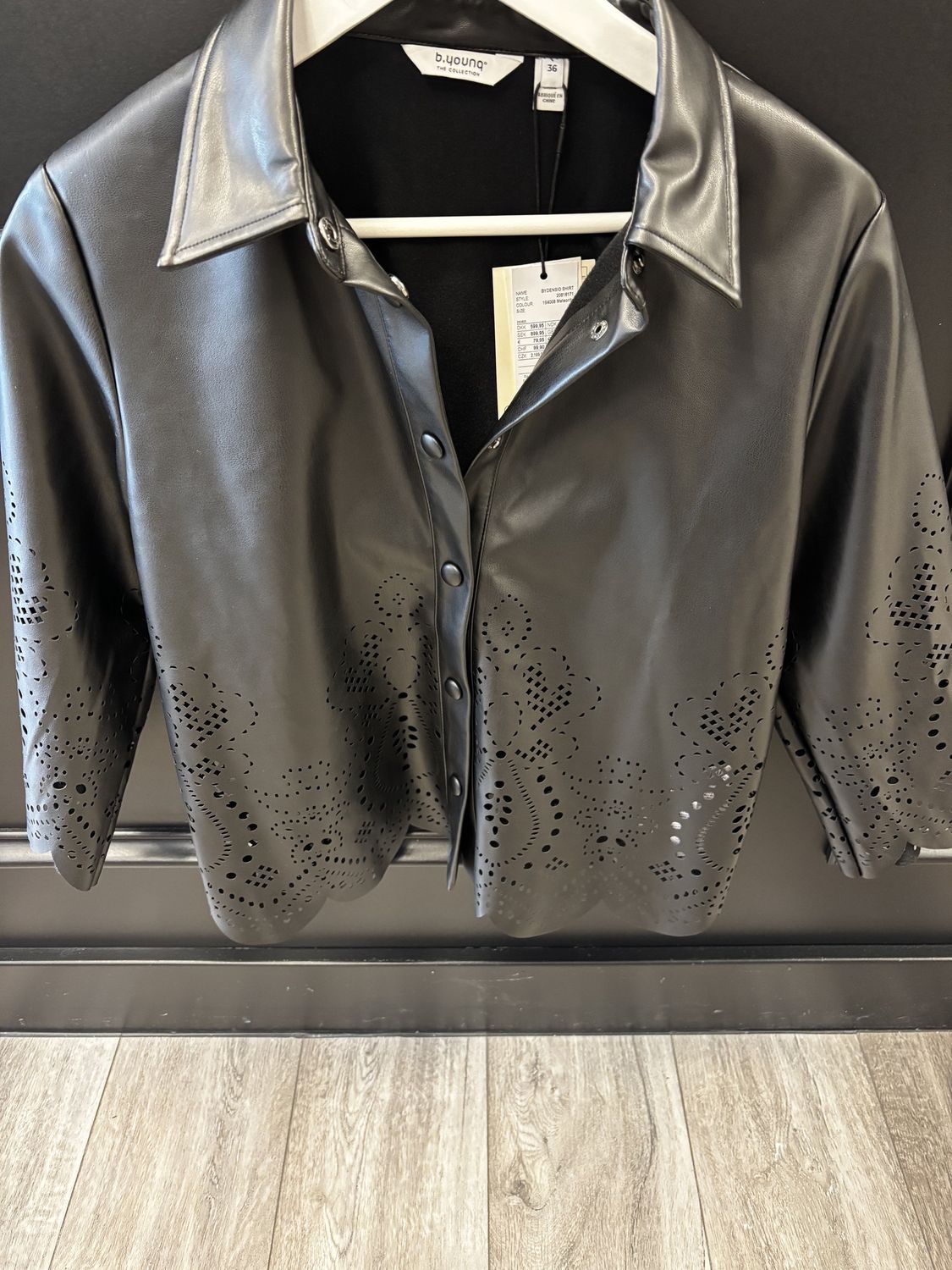 Faux Leather Top - Size Small