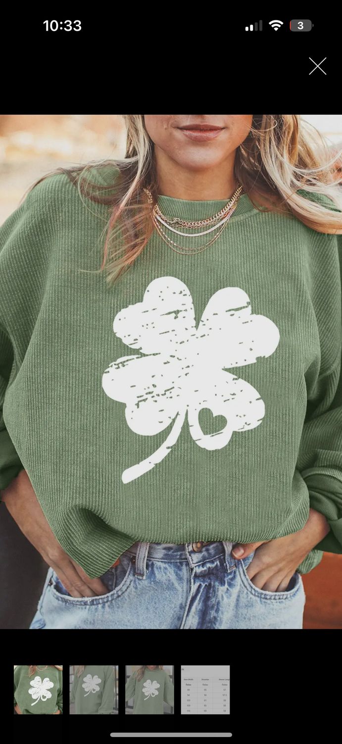 Shamrock Sweatshirt, Size: Small