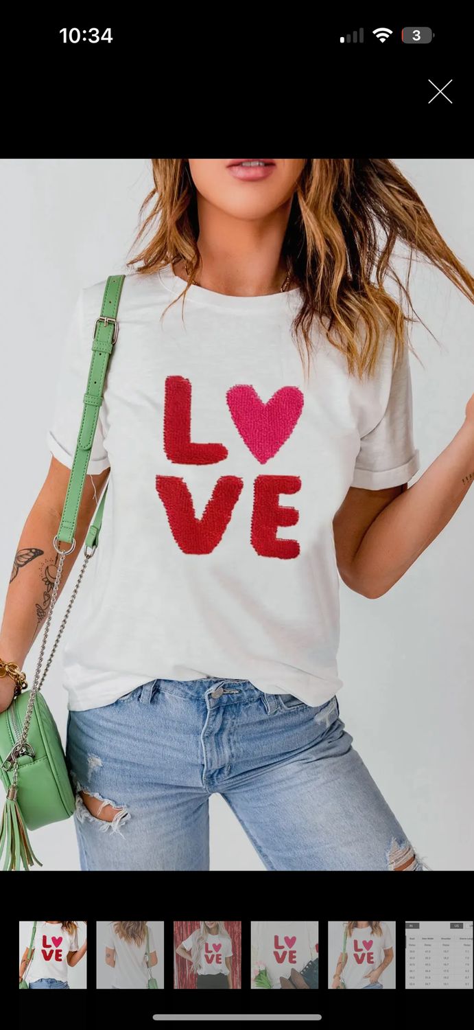 LOVE T-shirt, Size: Small