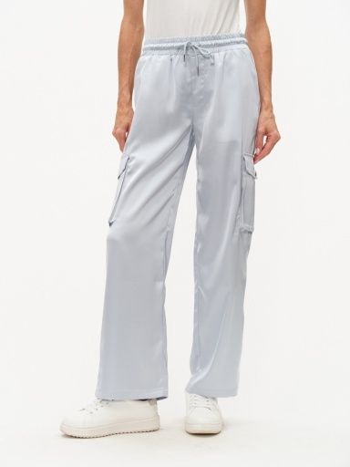ELSA | SATIN CARGO PANT, Colour: FROSTED BLUE, Size: XS