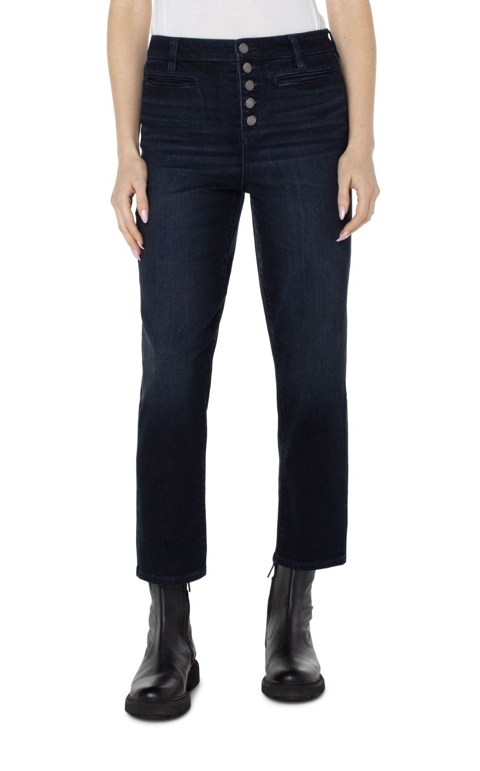 Lm7937ef Kennedy Hi-Rise Crop Straight Jean, Size: 2