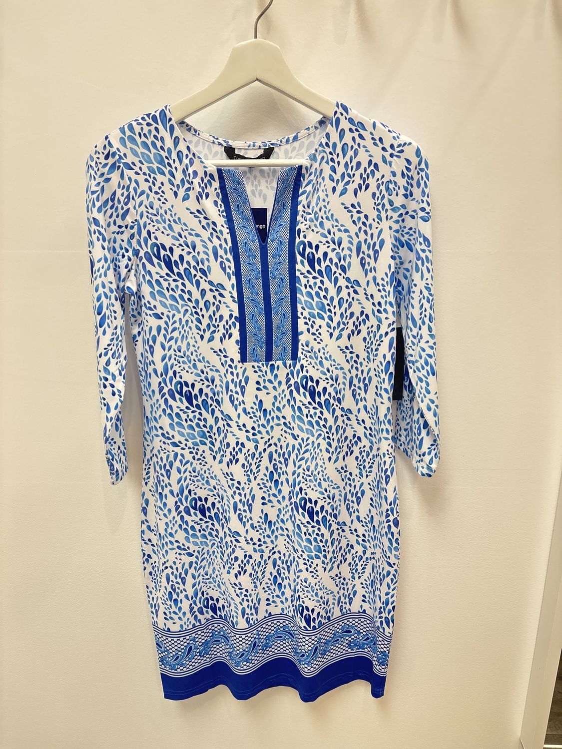 UPF 50 Blue and White Dress